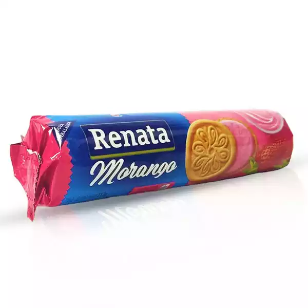 Galletas sandwish de fresa RENATA 112 g b Galletas sandwish de vainilla con crema de fresa RENATA (112 g)