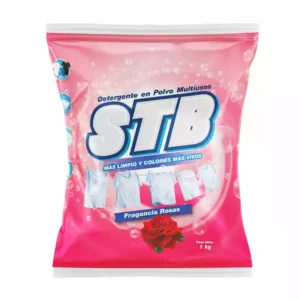 Detergente en polvo multiusos fragancia rosas 1 Kg Detergente en polvo multiusos fragancia rosas STB (1 Kg)