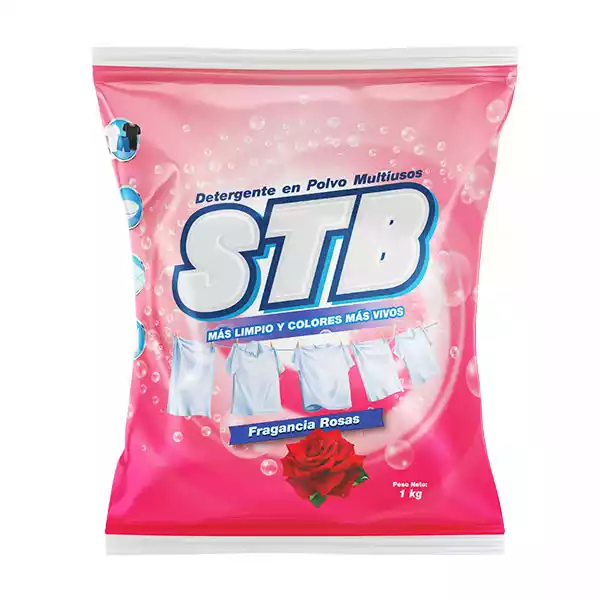 Detergente en polvo multiusos fragancia rosas STB (1 Kg)