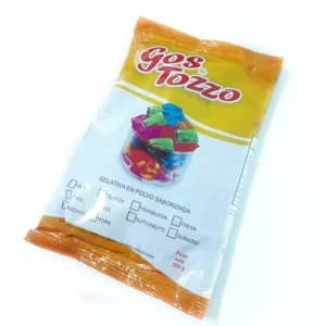 Gelatina de sabores variados, fresa, piña y tutti frutti GOS TOZZO (200 g)