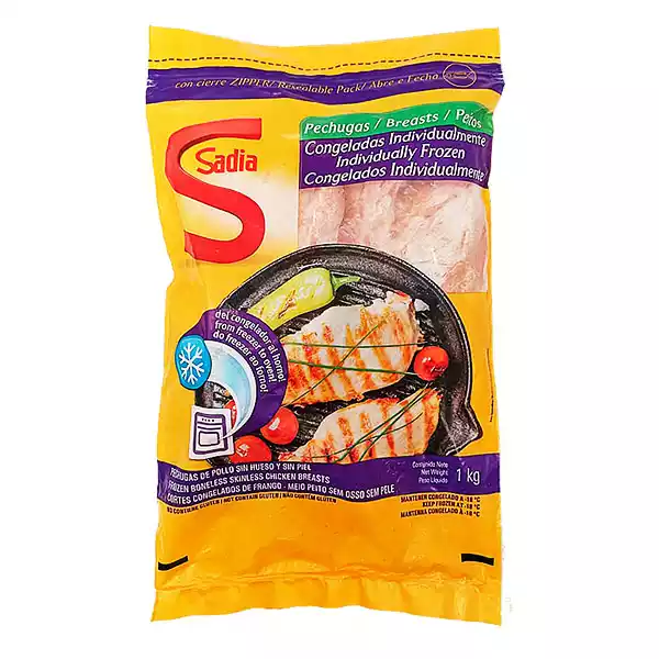 Pechugas de pollo sin hueso y sin piel SADIA (1 Kg)