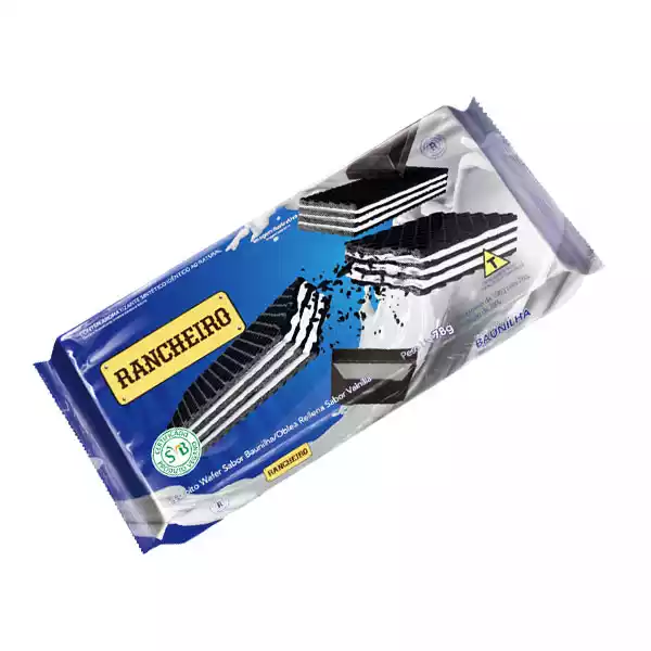 Sorbetos de chocolate RANCHEIRO a Galletas Wafer (Sorbetos) de chocolate con crema de vainilla RANCHEIRO (78 g)