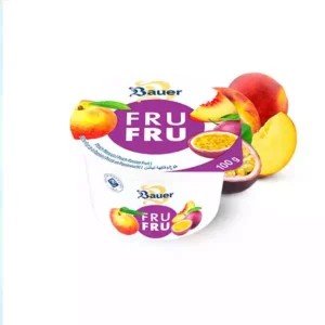 Yogurt sabor melocotón-maracuyá FRUFRU 100 g Yogurt sabor melocotón-maracuyá FRU FRU BAUER (100 g)