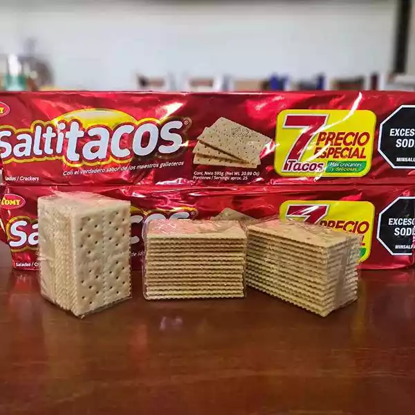 SaltiTacos 7 b Galletas de soda (saladitas) SALTITACOS (7 TACOS) (595 g)