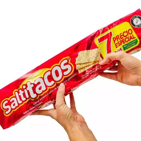 SaltiTacos 7 c Galletas de soda (saladitas) SALTITACOS (7 TACOS) (595 g)