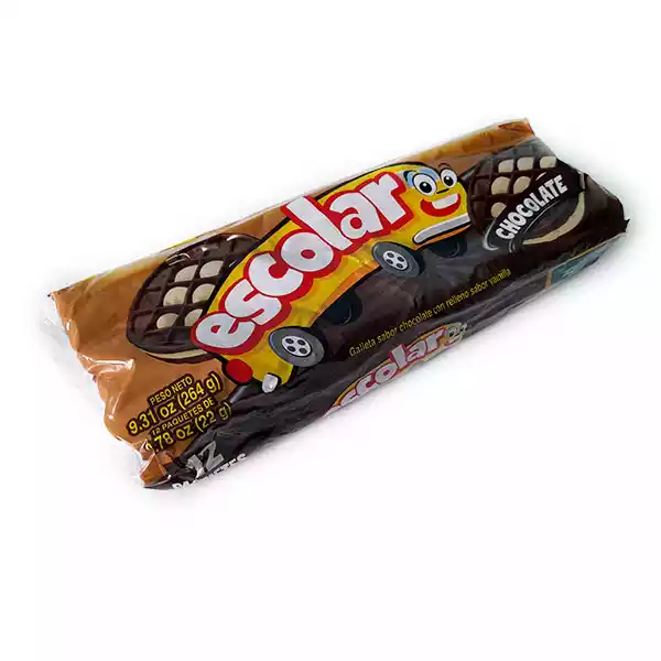 Galletas sandwish de chocolate ESCOLARES 12 pacs 264 g 1 Galletas sandwish de chocolate ESCOLARES (12 pacs / 264 g)