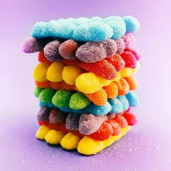 Gomitas de frutas en forma de culebritas GUANDY (71 g)