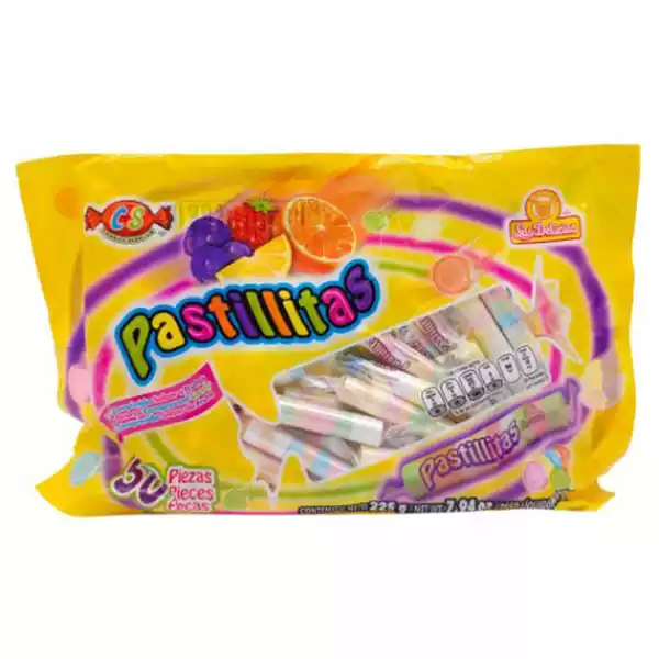 Pastillitas sabor a frutas LAS DELICIAS 50 pacs 225 g A Pastillitas sabor a frutas LAS DELICIAS (50 pacs / 225 g)