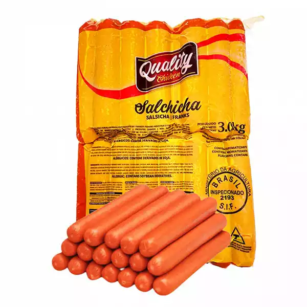 Salchichas de pollo estilo Hot Dog FRANKS QUALITY (3 Kg)