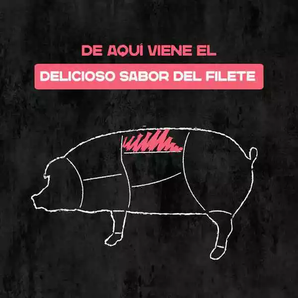Filete de cerdo PROAN – Carne natural sin piel o huesos – Importada
