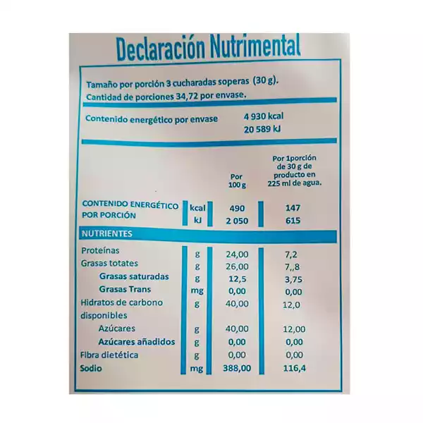 Leche entera en polvo MALIBÚ (1 Kg)