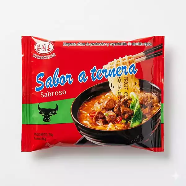 Fideos Instantaneos (sopitas) sabor res SABROSO (75 g)