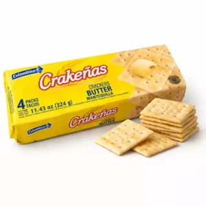 Galletas crackers sabor a mantequilla 4 tacos CRAKEÑAS (324 g)