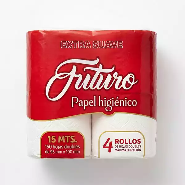 Papel Higiénico FUTURO Extra Suave — Pack de 4 rollos