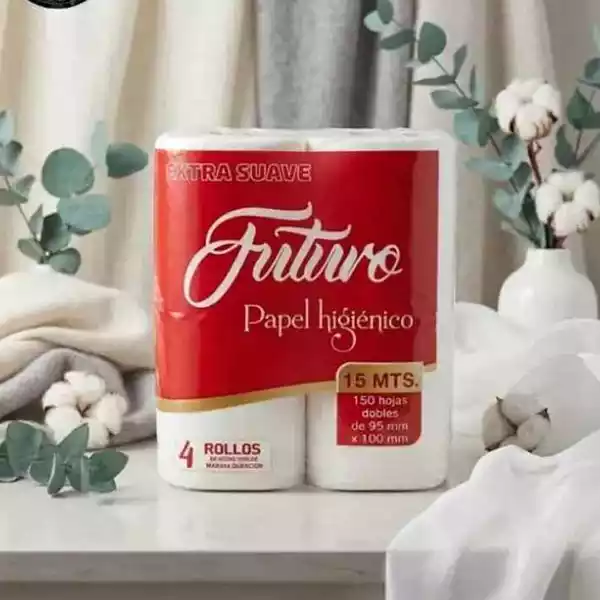 Papel Higiénico FUTURO Extra Suave — Pack de 4 rollos