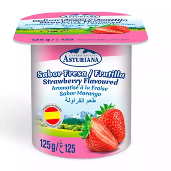 Yogurt sabor fresa ASTURIANA (4 vasitos x 125 g)