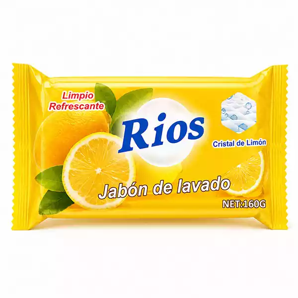 Jabón de lavado con esencia de limón - Limpio y perfumado - RIOS (160 g)