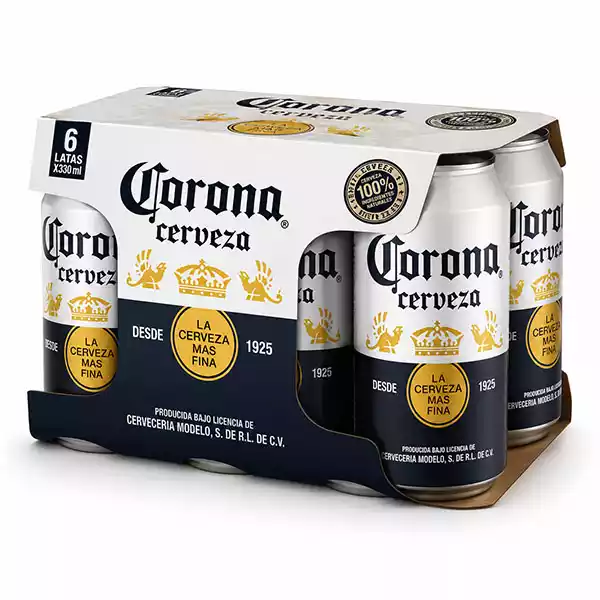 Cerveza CORONA3 Cerveza CORONA – Six-Pack 6 Latas de 355 ml
