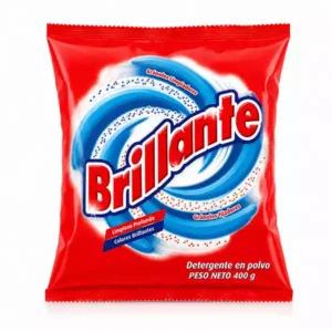 Detergente Brillante 500 g Detergente en Polvo BRILLANTE Doble Gránulo – Limpieza Profunda y Colores Brillantes (400 g)