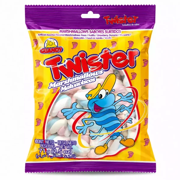 Malvadiscos TWISTER 71 G Malvaviscos Twister sabores surtidos GUANDY (71 g)
