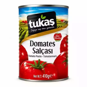 Pasta de tomate TUKAS Pasta de Tomate Doble Concentrada TUKAŞ – Sin Sal Añadida (410 g)