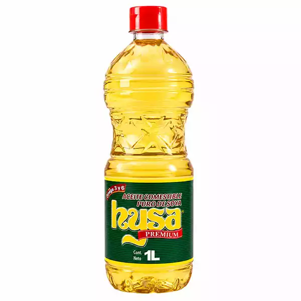 Aceite Puro de Soya HYSA Premium 1L (con Omega 3 y 6)
