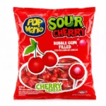 Chupetas Cereza con Chicle POP MANIA Sour Cherry (Bolsa 48 uds / 672 g)