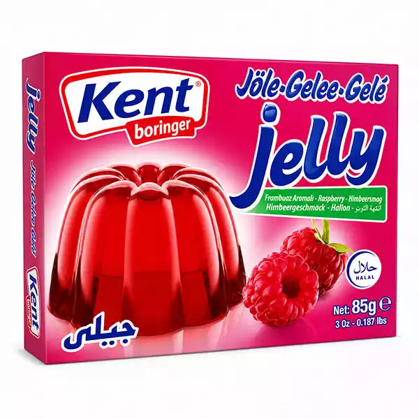 Gelatina kent de frutos rojos Gelatina en Polvo Sabor Frambuesa KENT Boringer (85 g)