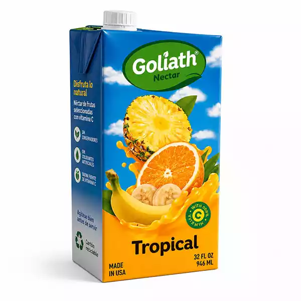 Nectar Goliat de sabores variados Jugo Tropical (Néctar) GOLIATH (946 ml)