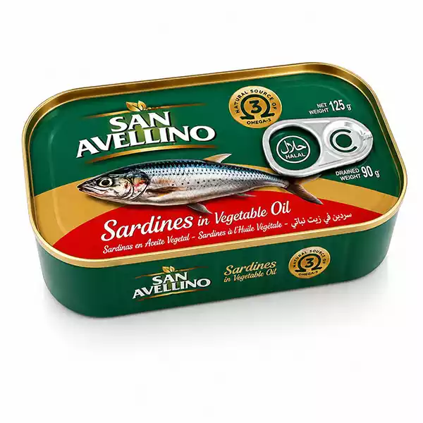 Sardinas en Aceite Vegetal SAN AVELLINO (125 g)