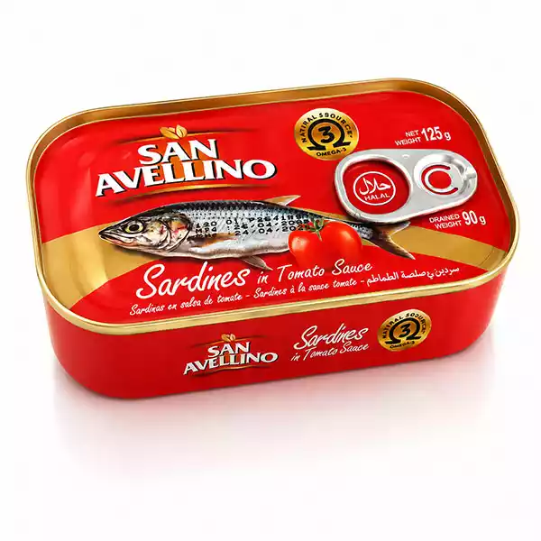 Sardinas en Salsa de Tomate SAN AVELLINO (125 g)
