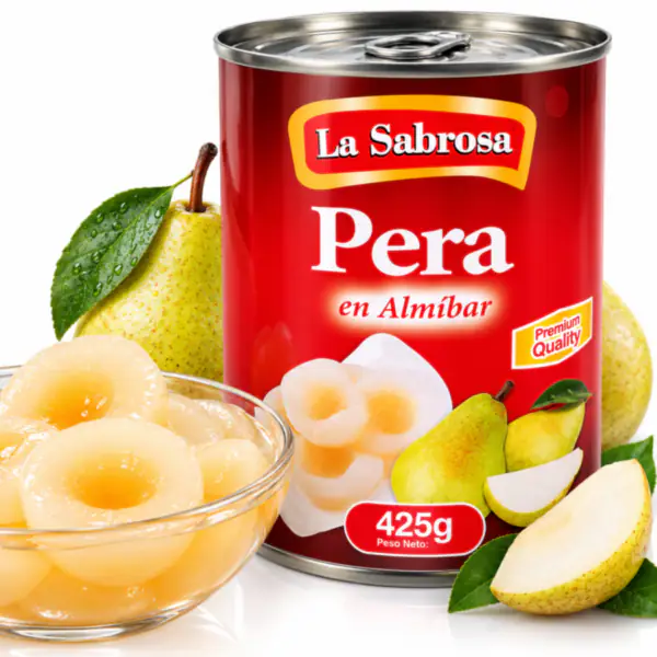 Anuncio de peras en almíbar gourmet_resultado Pera en Almíbar LA SABROSA (425 g)