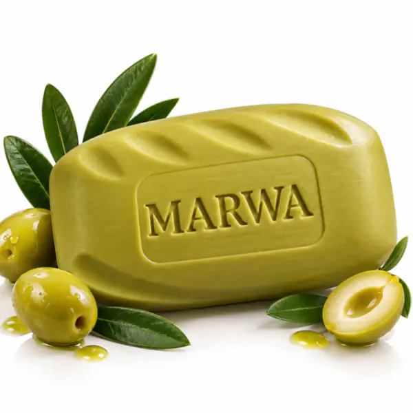 ChatGPT Image 5 sept 2026, 10_44_58 p.m._resultado Jabón de Baño Marwa Frutal con Extracto de Oliva — 100g