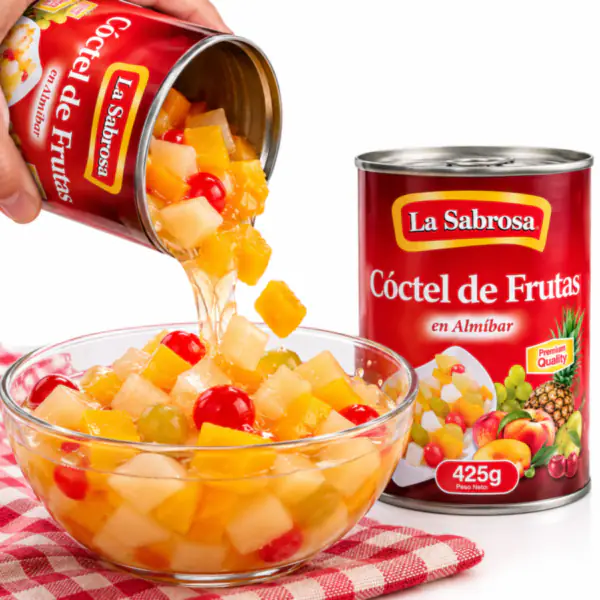 Cóctel de Frutas La Sabrosa en Acción_resultado Cóctel de Frutas en Almíbar LA SABROSA (425 g)