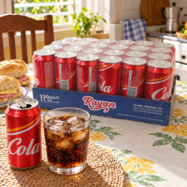 Desayuno casero con refresco de cola_resultado Refresco de Cola RAYAN — Caja 24 Latas (330 ml c/u)