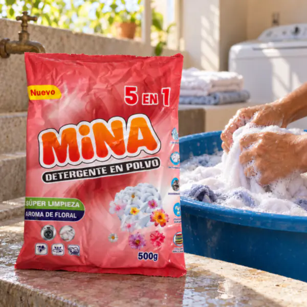 Detergente en Polvo 5 en 1 Aroma Floral MINA (500 g)