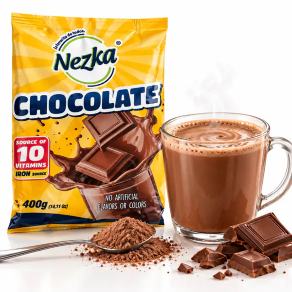 Nezka Chocolate_ Dulce Momento Caliente_resultado Chocolate Instantáneo Nezka Fortificado — Bolsa 400g
