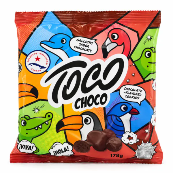 Paquete de galletas Toco Choco tropical_resultado Galletas de Chocolate Toco Choco 178 g (producto tradicional cubano)